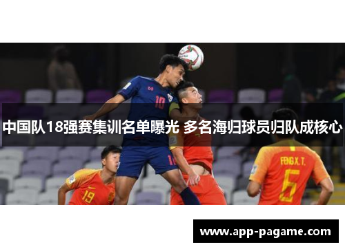 中国队18强赛集训名单曝光 多名海归球员归队成核心
